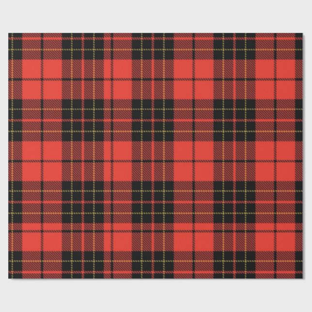 Papier Cadeau Classic Dark Red Tartan Wrapping Paper (Plat)