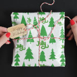 Papier Cadeau Classic Green Christmas Tree Jolly Motif de vacanc<br><div class="desc">Terminez le bonheur un cadeau à la fois avec ce joli arbre de Noël vert classique et le design motif de texte "Jolly" parfait pour la saison des fêtes ! Customisez la couleur de l'arrière - plan en appuyant sur "Modifier cette conception". N'oubliez pas de visiter la boutique WRAP HAPPY...</div>