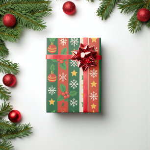 Papier Cadeau Classic Retro Holiday Vintage Whimsical
