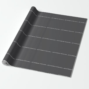 Papier Cadeau Classique Créatif Tendance Gris foncé & Blanc