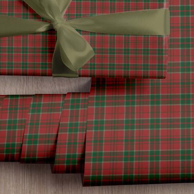 Papier Cadeau Classique élégant rouge plaid cadeau de Noël tarta (Créateur téléchargé)