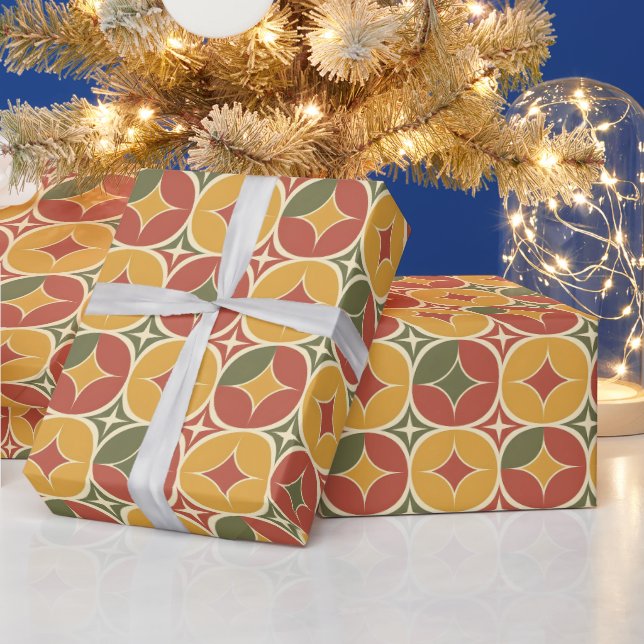 Papier Cadeau Classique Fêtes d'Entreprise Rétro (Vacances)