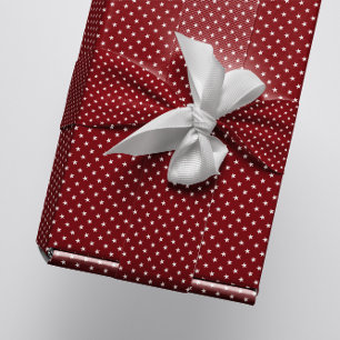 Papier Cadeau Classique Noël Bourgogne Stars Multi