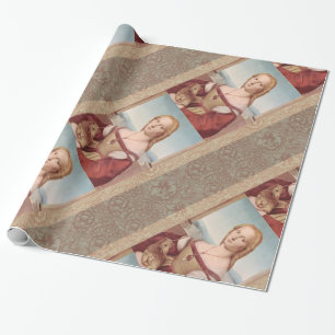 Papier Cadeau Classique Raphael Lady et Unicorn