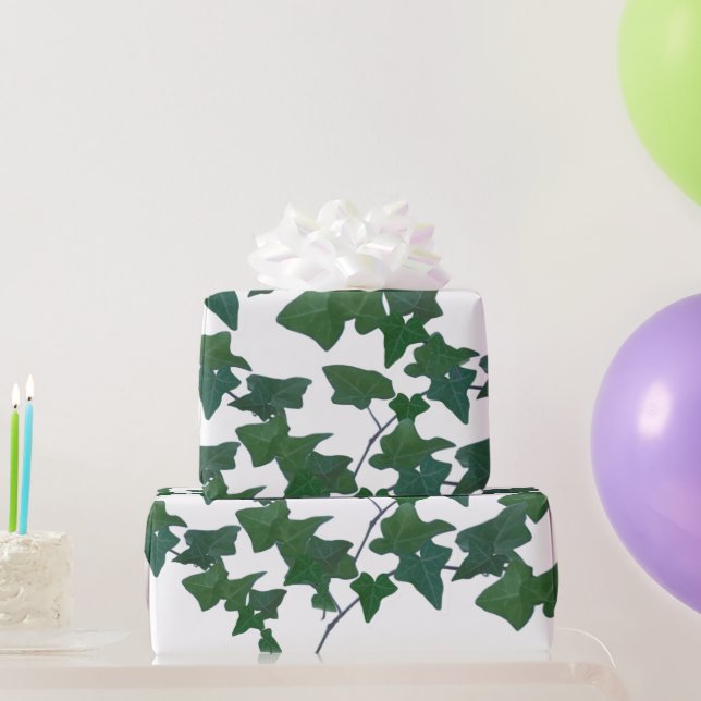 Papier Cadeau Classique Vert Anglais Ivy (Cadeaux de fête)