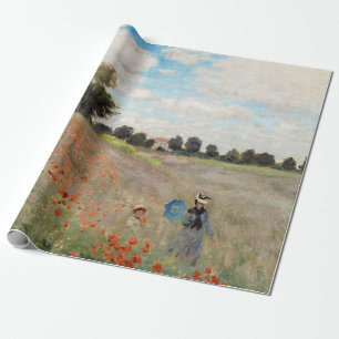 Papier Cadeau Claude Monet - Champ de pavot