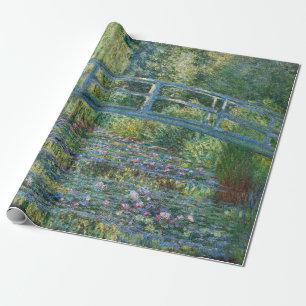 Papier Cadeau Claude Monet - Eau Lily étang, Harmonie verte
