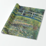 Papier Cadeau Claude Monet - Etang Lily et Pont Japonais<br><div class="desc">L'étang Lily et le pont japonais / Le Bassin aux nympheas - Claude Monet,  1899</div>