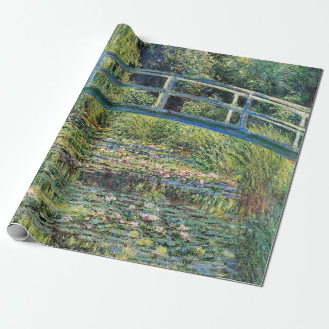 Papier Cadeau Claude Monet - Etang Lily et Pont Japonais (Déroulé)