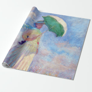 Papier Cadeau Claude Monet - Femme à l'ombrelle tournée vers la 