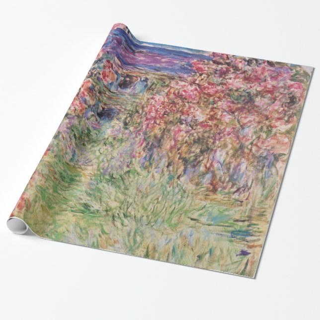 Papier Cadeau Claude Monet La Maison Parmi La Galerie RoseHD (Déroulé)