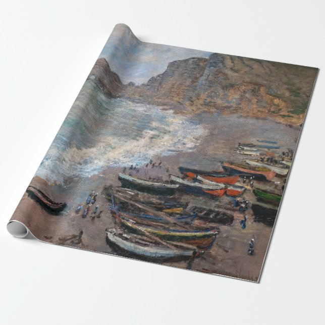 Papier Cadeau Claude Monet - La plage d'Etretat (Déroulé)