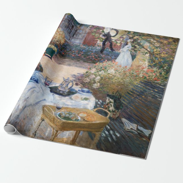 Papier Cadeau Claude Monet - Le déjeuner, panneau décoratif (Déroulé)