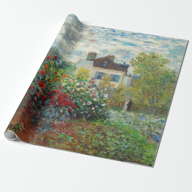 Papier Cadeau Claude Monet - Le Jardin de l'Artiste à Argenteuil (Déroulé)