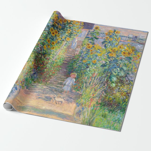 Papier Cadeau Claude Monet - Le jardin de l'artiste à Vetheuil (Déroulé)