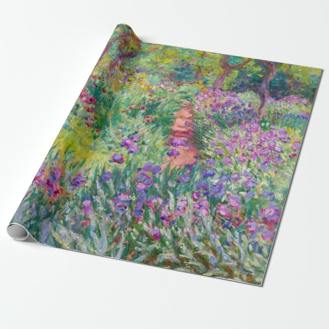 Papier Cadeau Claude Monet - Le jardin d'Iris à Giverny (Déroulé)