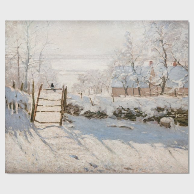 Papier Cadeau Claude Monet - Le Magpie (Plat)