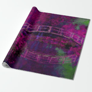 Papier Cadeau Claude Monet Le Pont Japonais violet
