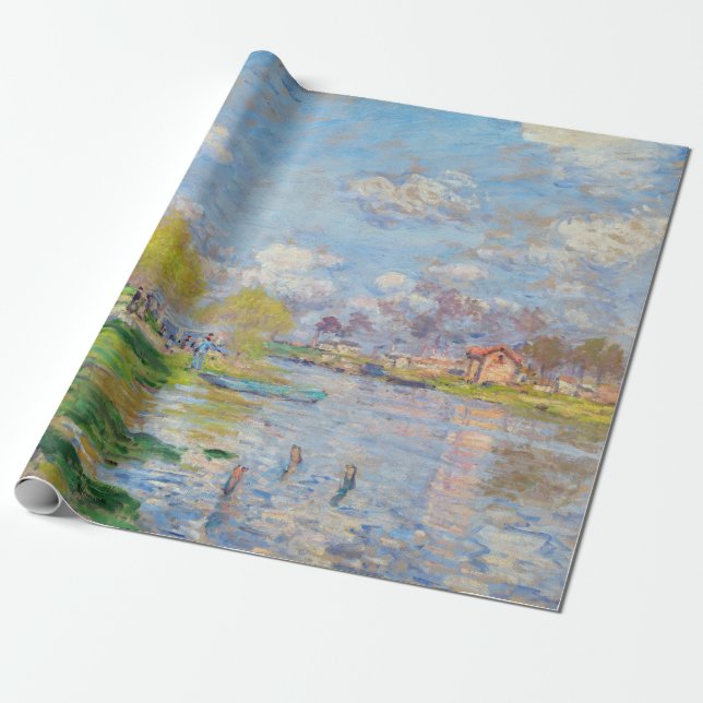 Papier Cadeau Claude Monet - Printemps de la Seine (Déroulé)