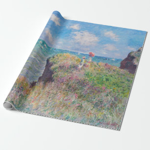 Papier Cadeau Claude Monet - Promenade sur la falaise à Pourvill