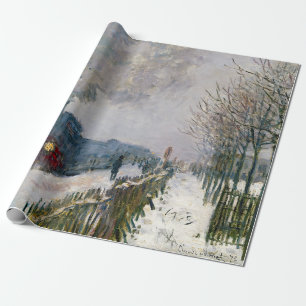 Papier Cadeau Claude Monet - Train dans la neige / La Locomotive