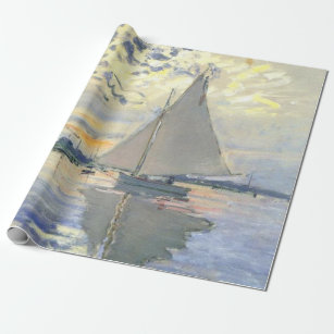 Papier Cadeau Claude Monet - Voilier Au Petit Gennevilliers