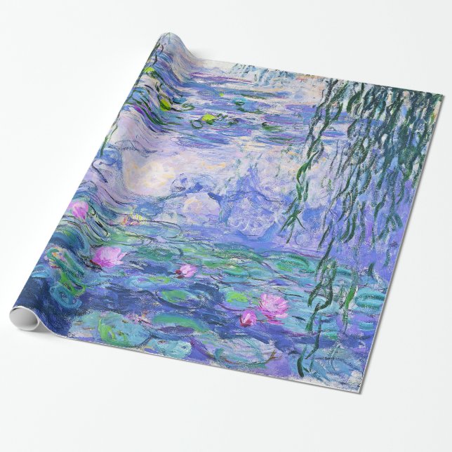 Papier Cadeau Claude Monet Water Lilie L'Art Impressionniste Fra (Déroulé)