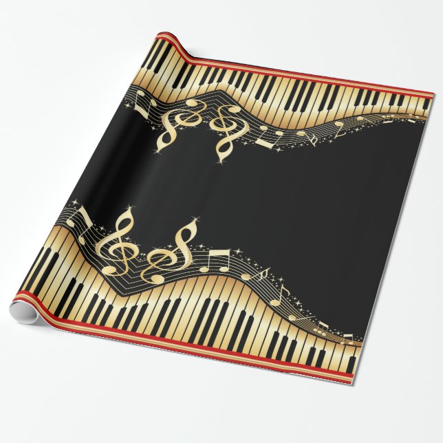 Papier Cadeau Clavier musical (Déroulé)