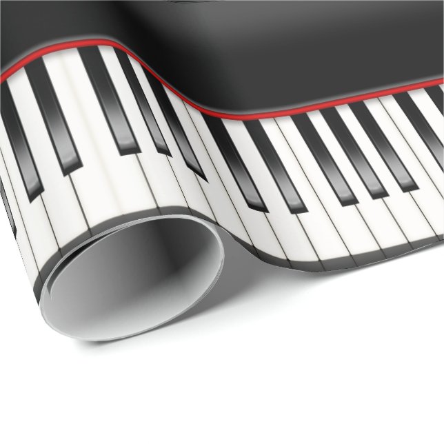 Papier Cadeau clavier piano (Coin rond)