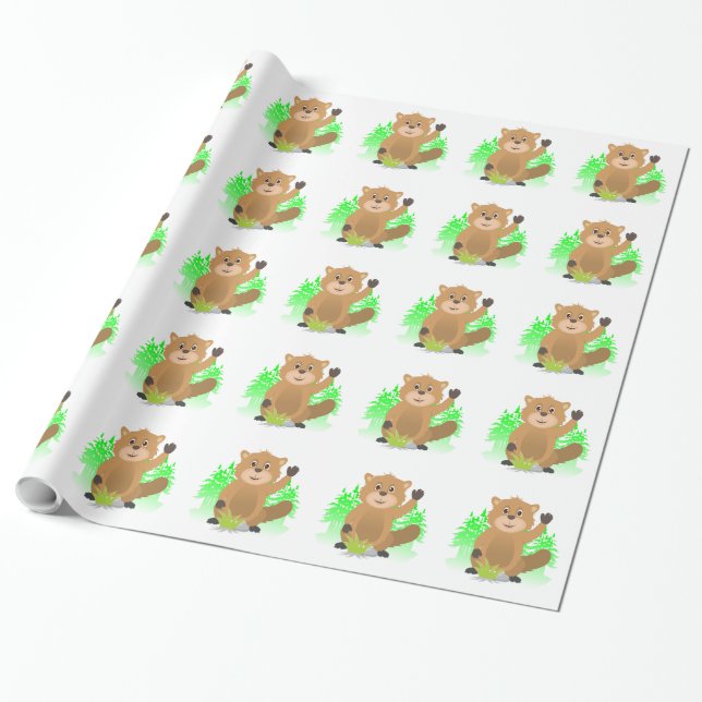 Papier Cadeau Clipart de taupe (Déroulé)