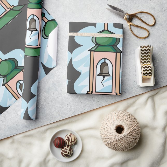 Papier Cadeau Cloche de l'Église orthodoxe rustique (Créateur téléchargé)
