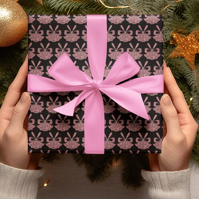 Papier Cadeau Cloches de Parties scintillant rose glam pendant l (Créateur téléchargé)