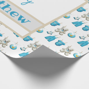 Papier Cadeau Clothesline It's A Boy Name Wrapping Paper