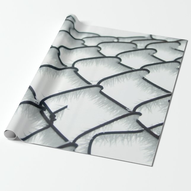Papier Cadeau Clôture de chaînette noire et blanche (Déroulé)