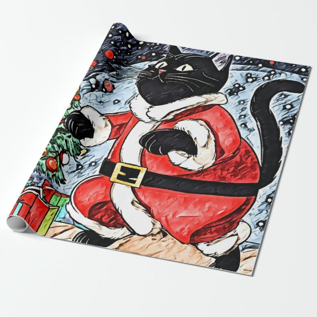Papier Cadeau Clôture de chat (Déroulé)