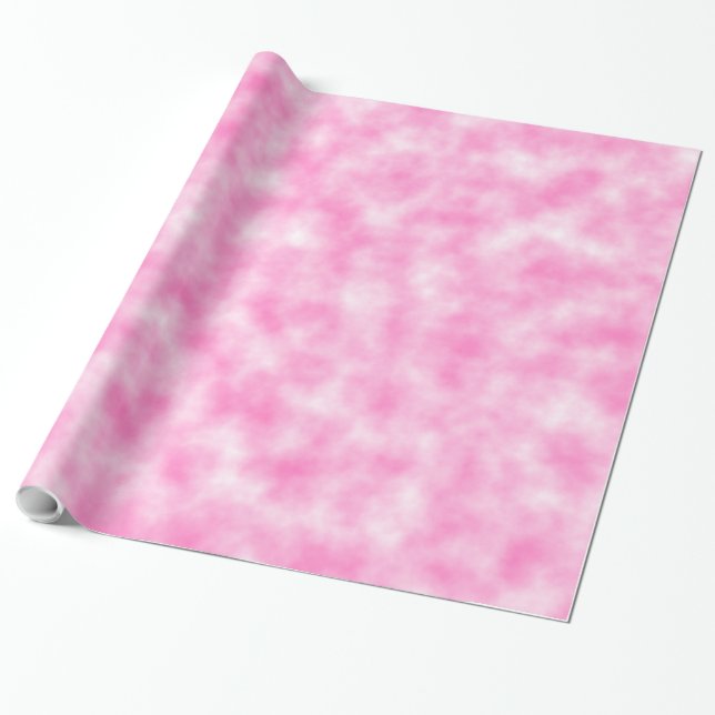 Papier Cadeau Clouages marbrés rose et blanc pastel Cravate-tein (Déroulé)