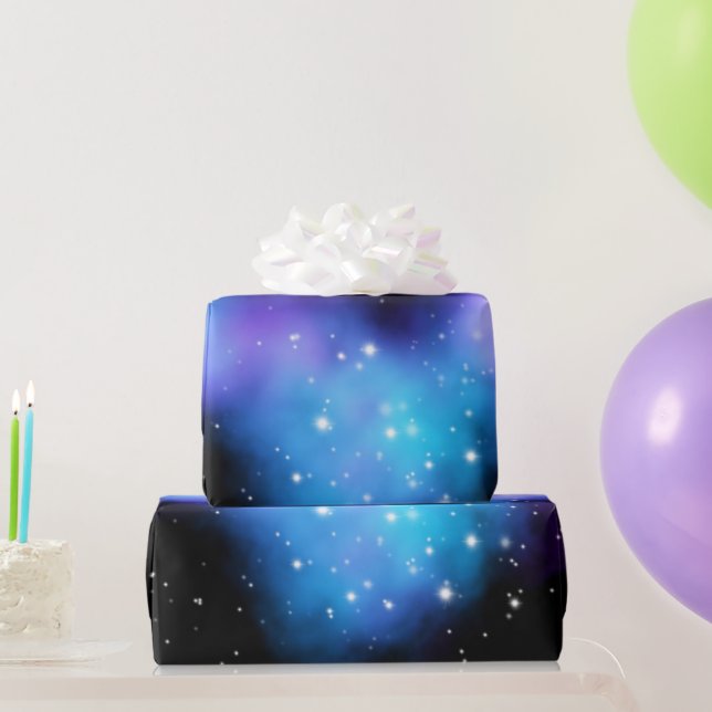 Papier Cadeau Clouages spatiaux Galaxy Starlight (Cadeaux de fête)