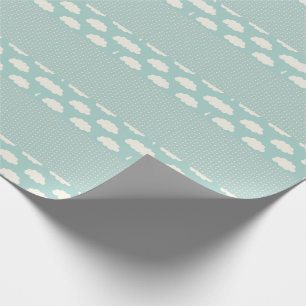 Papier Cadeau Clouds Pois Green Stripe