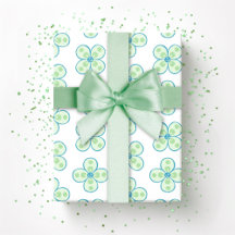 Clover Marocain Quatrefeuilles en Vert et Aqua