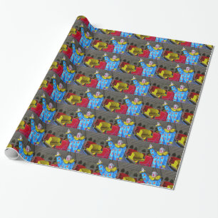 Papier Cadeau Clown du manège