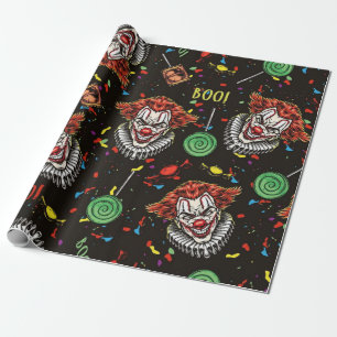 Papier Cadeau Clowns Et Bonbons Maux