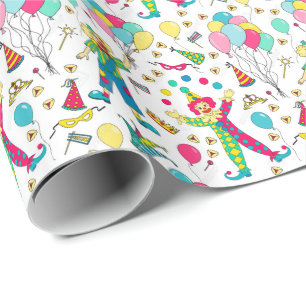 Papier Cadeau Clowns juifs de vacances de Purim