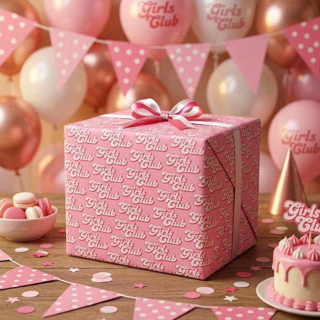 Papier Cadeau Club de filles (Créateur téléchargé)
