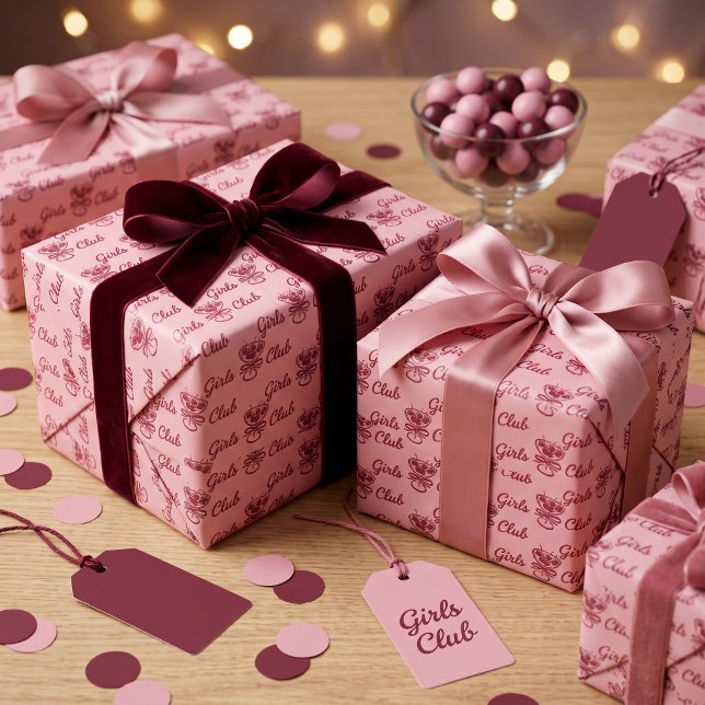 Papier Cadeau Club de filles (Créateur téléchargé)