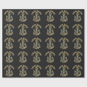 Papier Cadeau Club des papas jumeaux squelettes