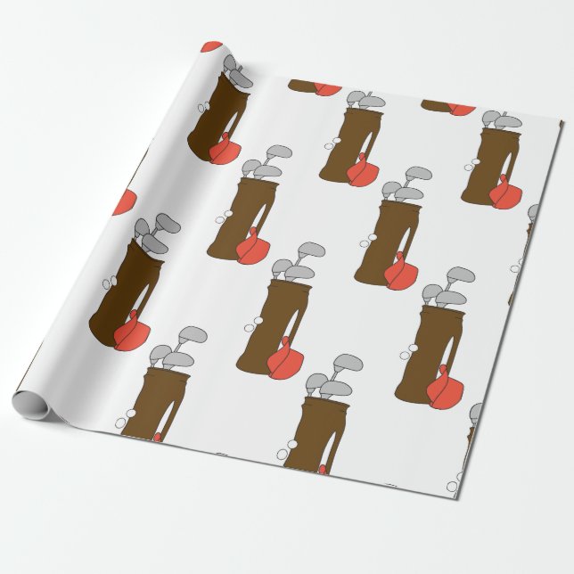 Papier Cadeau Clubs de golf (Déroulé)