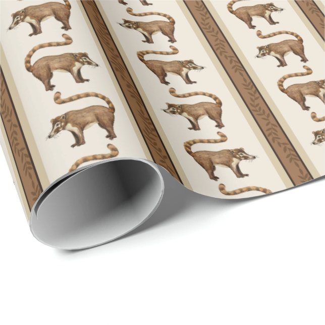 Papier Cadeau Coati Stripe (Coin rond)