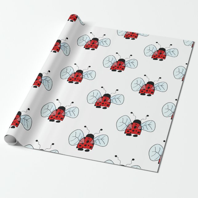 Papier Cadeau Coccinelle (Déroulé)