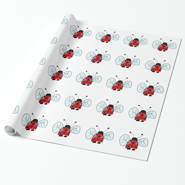 Papier Cadeau Coccinelle (Déroulé)