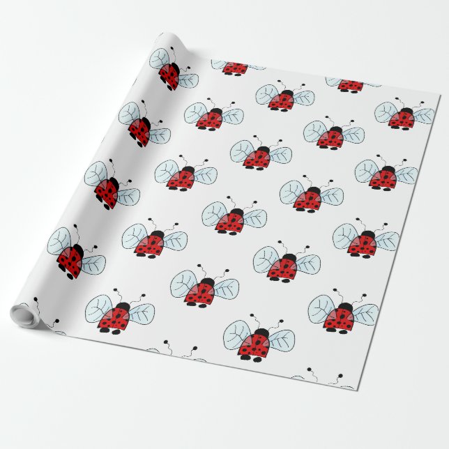 Papier Cadeau Coccinelle (Déroulé)